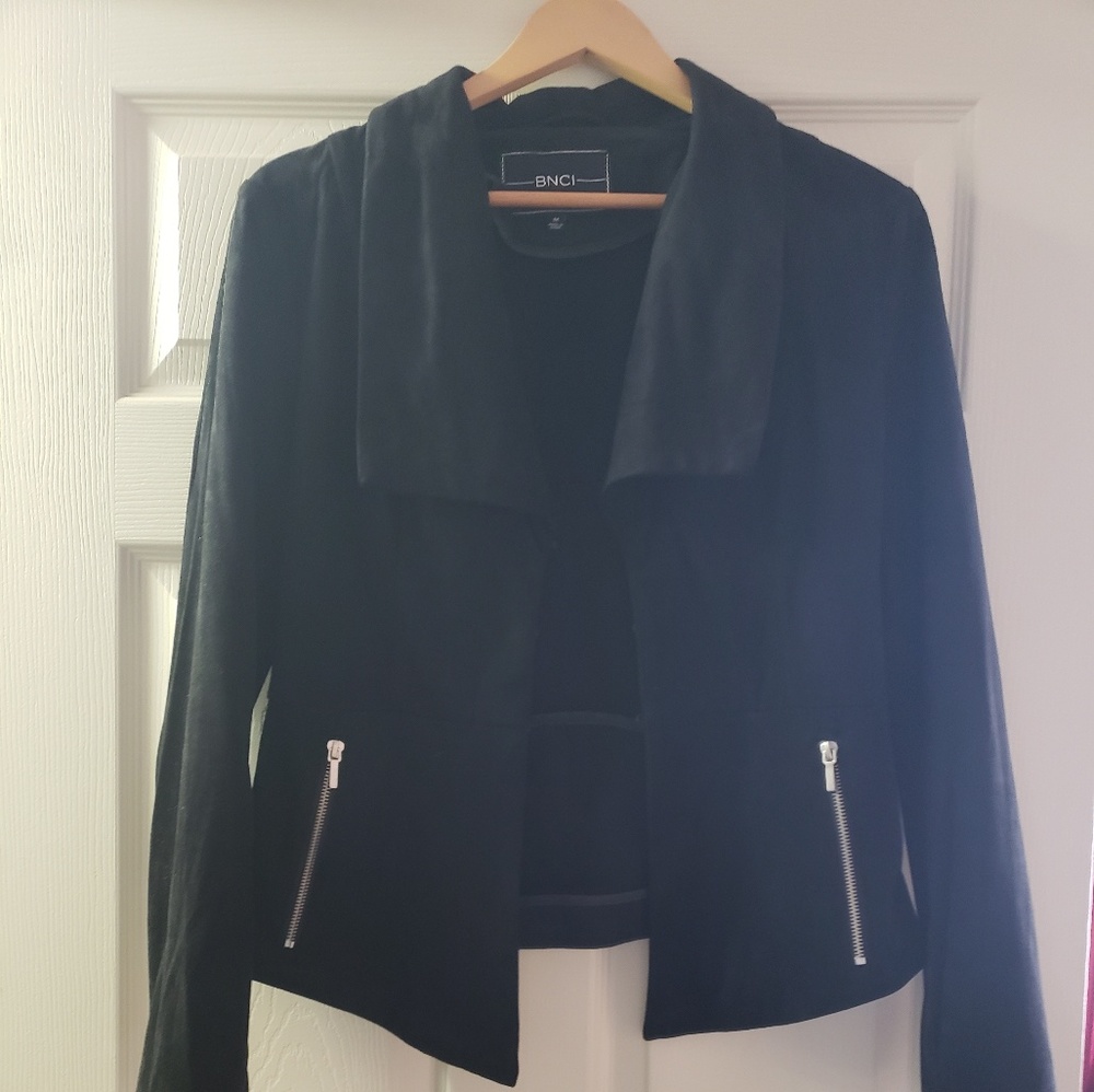 Black suede jacket